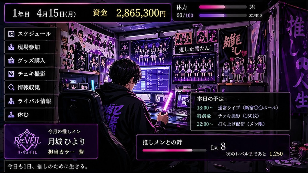 【ちちぷい公式タグ参戦】地下アイドルウソゲーム003　RE:VEIL～推しの頂点を掴むまで～