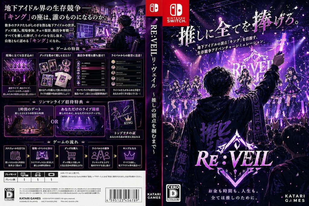 【ちちぷい公式タグ参戦】地下アイドルウソゲーム003　RE:VEIL～推しの頂点を掴むまで～