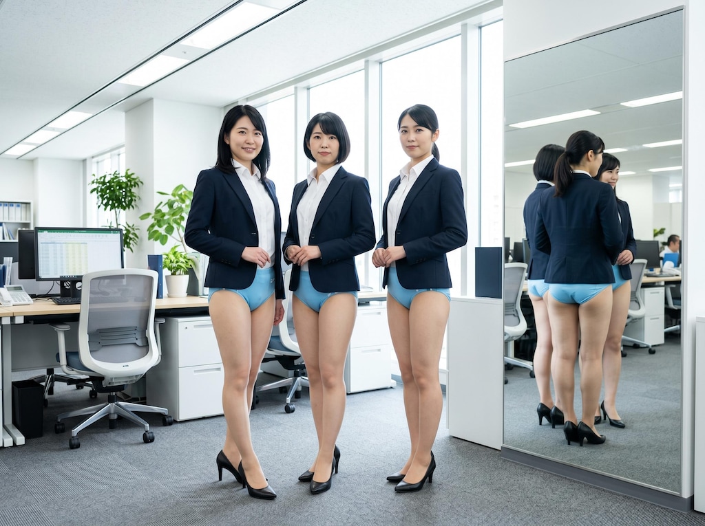 ミニスカート強制は止めました。今日から新しい服装規定です。