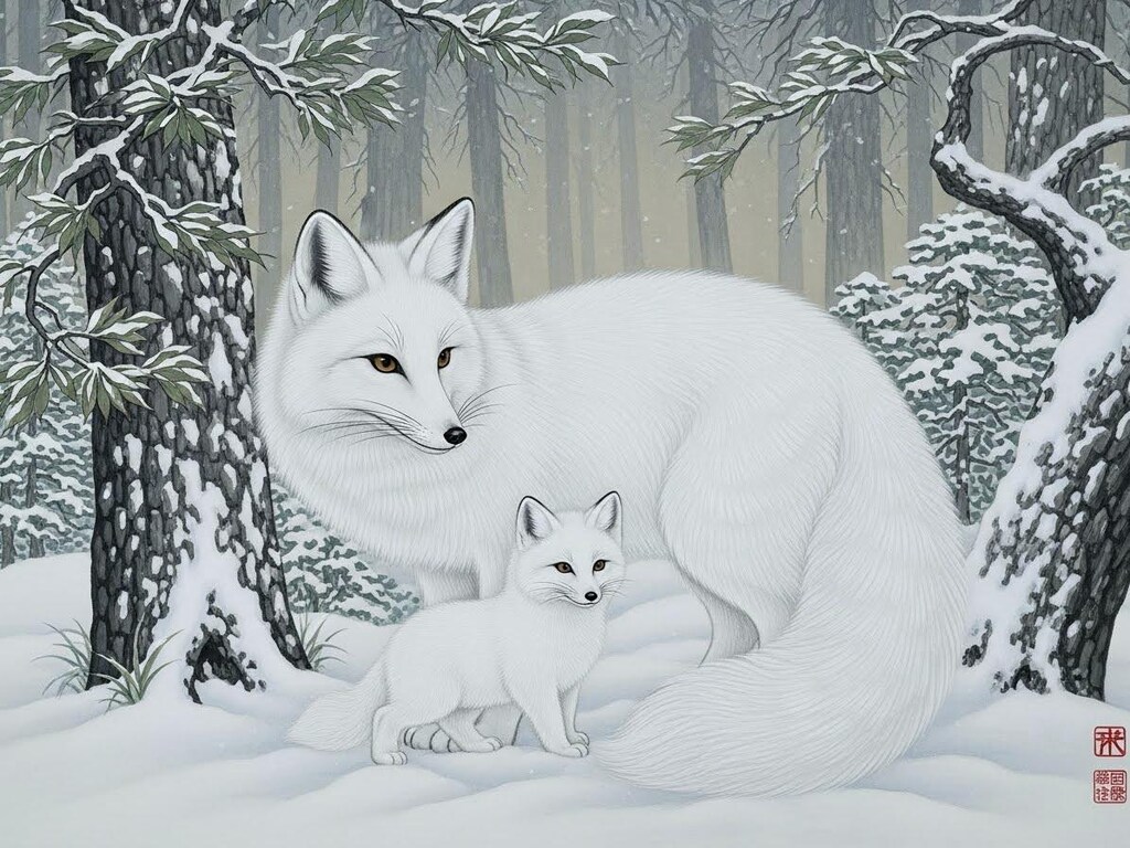 雪の中に生きるものたち