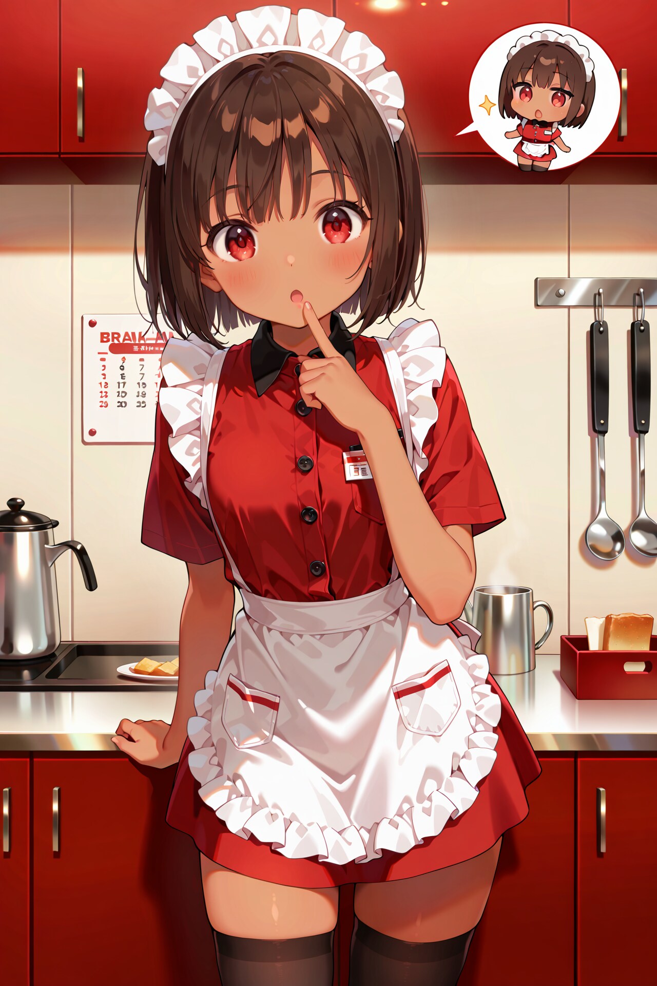 ちびキャラウェイトレスさん Z831 | の人気AIイラスト・グラビア