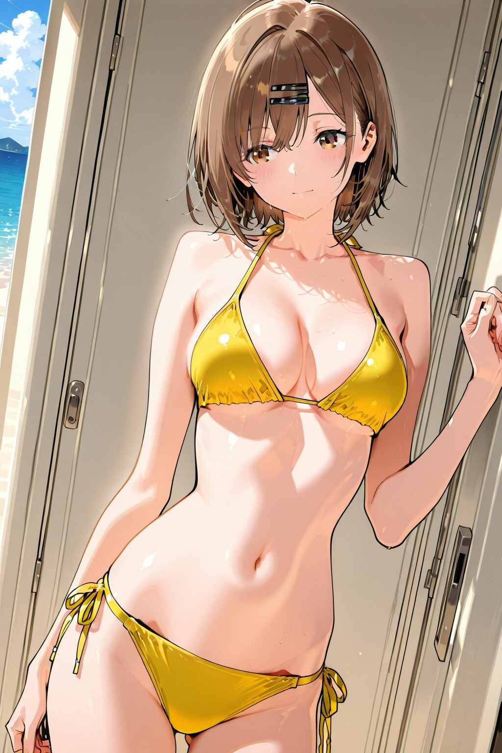 Yellow bikini