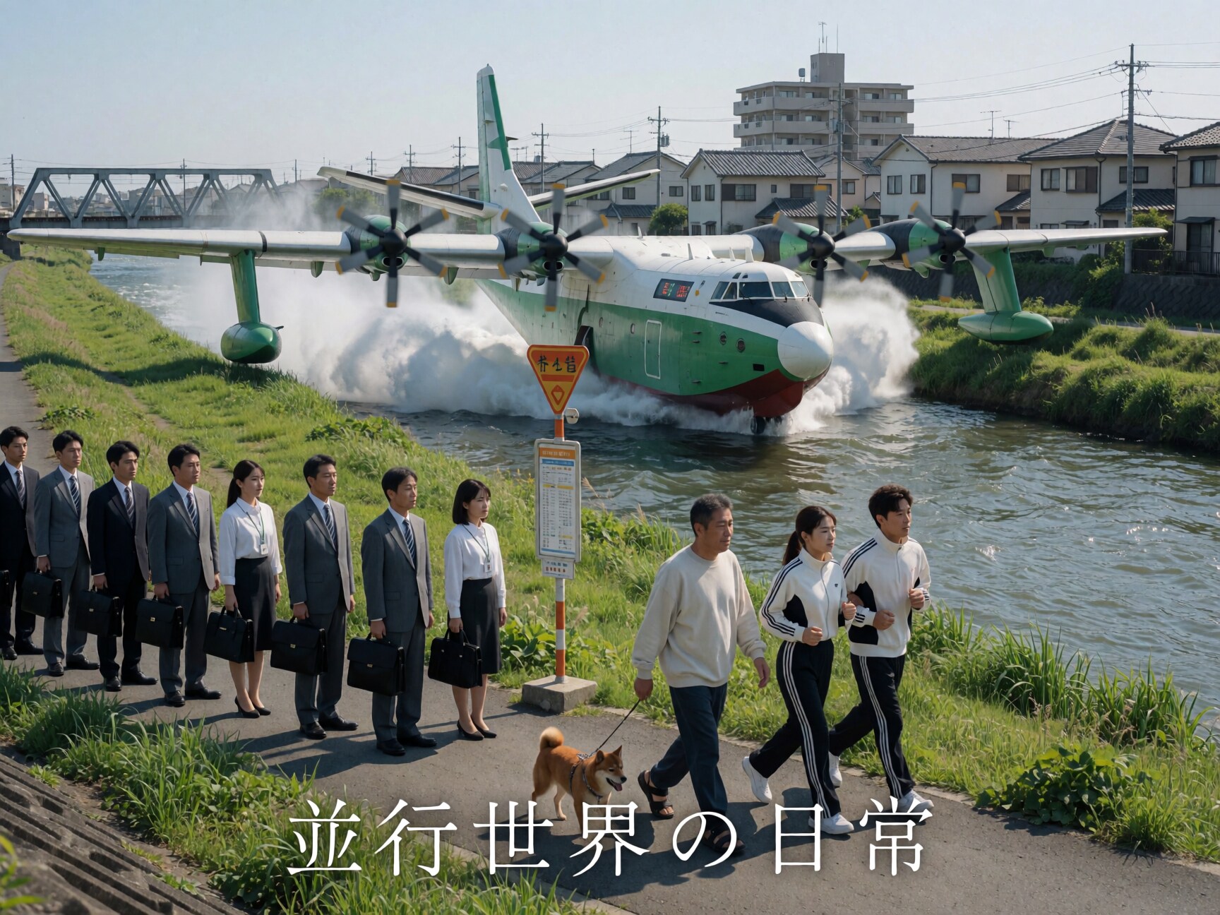 通勤バスが飛行艇【並行世界の日常】