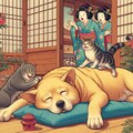 まとふどな犬ふみつけて猫の恋 7枚目