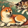 まとふどな犬ふみつけて猫の恋 5枚目