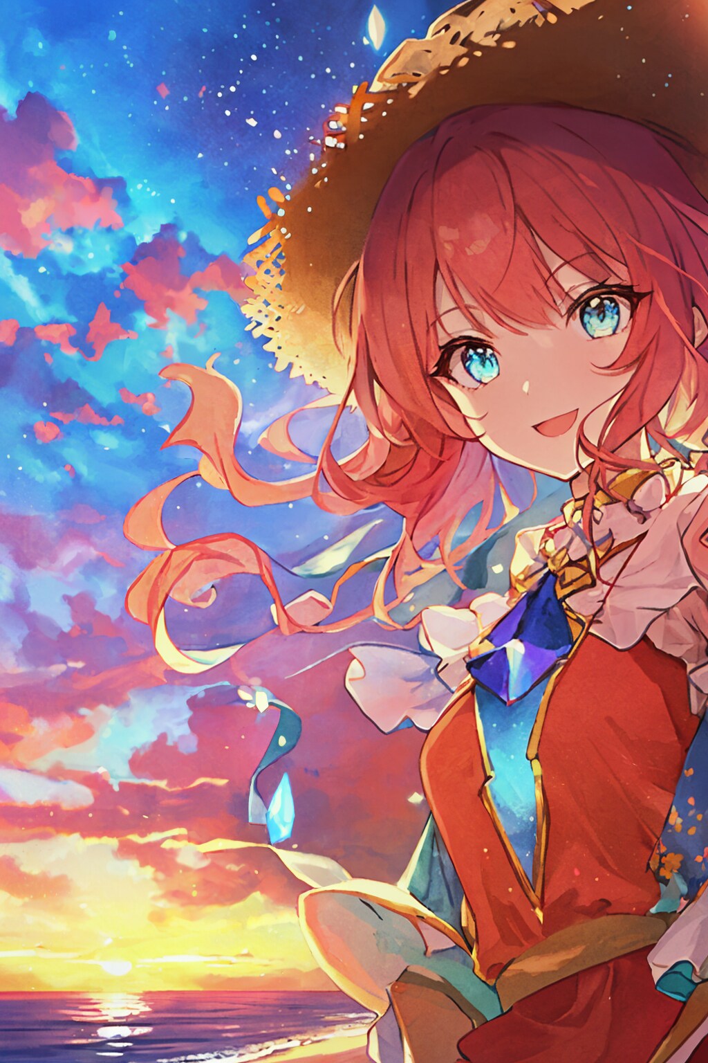 春風が吹く夕方