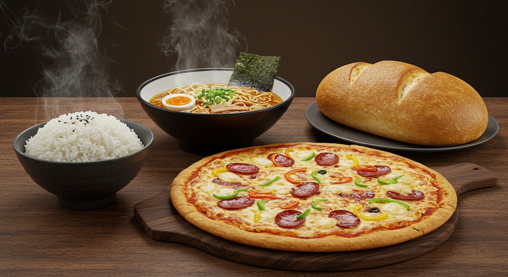 深夜食堂の炭水化物セット