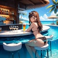 ねぇ、こっち来て一緒にビール飲まない？　奢ったげるからさ！ 2枚目