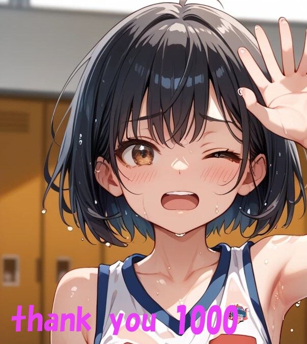 PIXIVのフォロワーさんが非公開含めて1000人超えたんだって、ありがとね！
