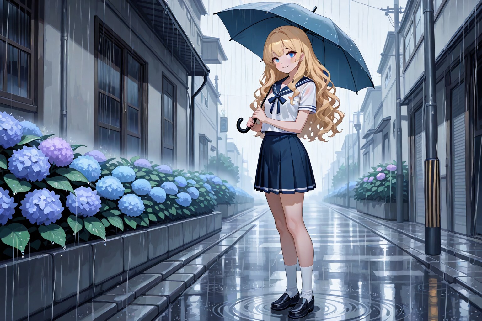 道端の紫陽花