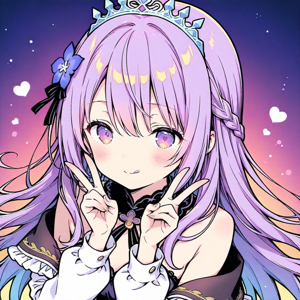 可愛くピース💜