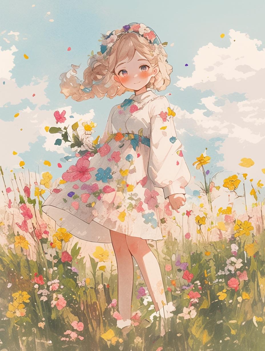 花と少女。 | の人気AIイラスト・グラビア