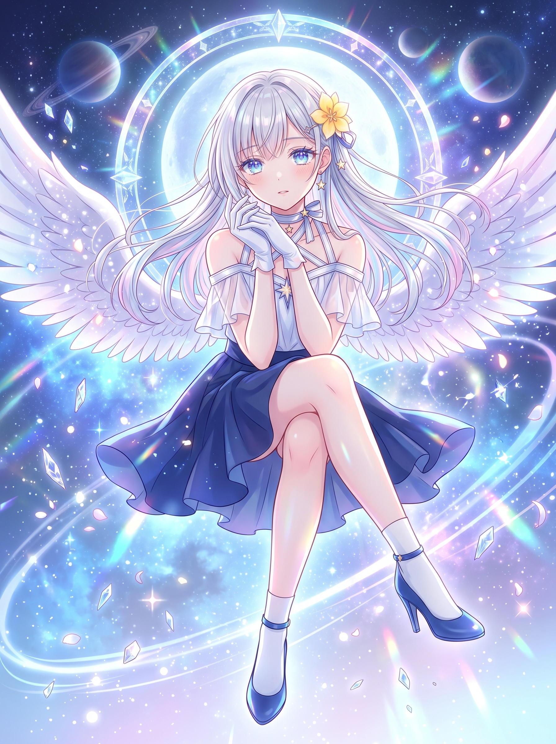 月光翼の天使 | の人気AIイラスト・グラビア