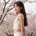 澪　白ミニスカ＆リブクロップT 2枚目