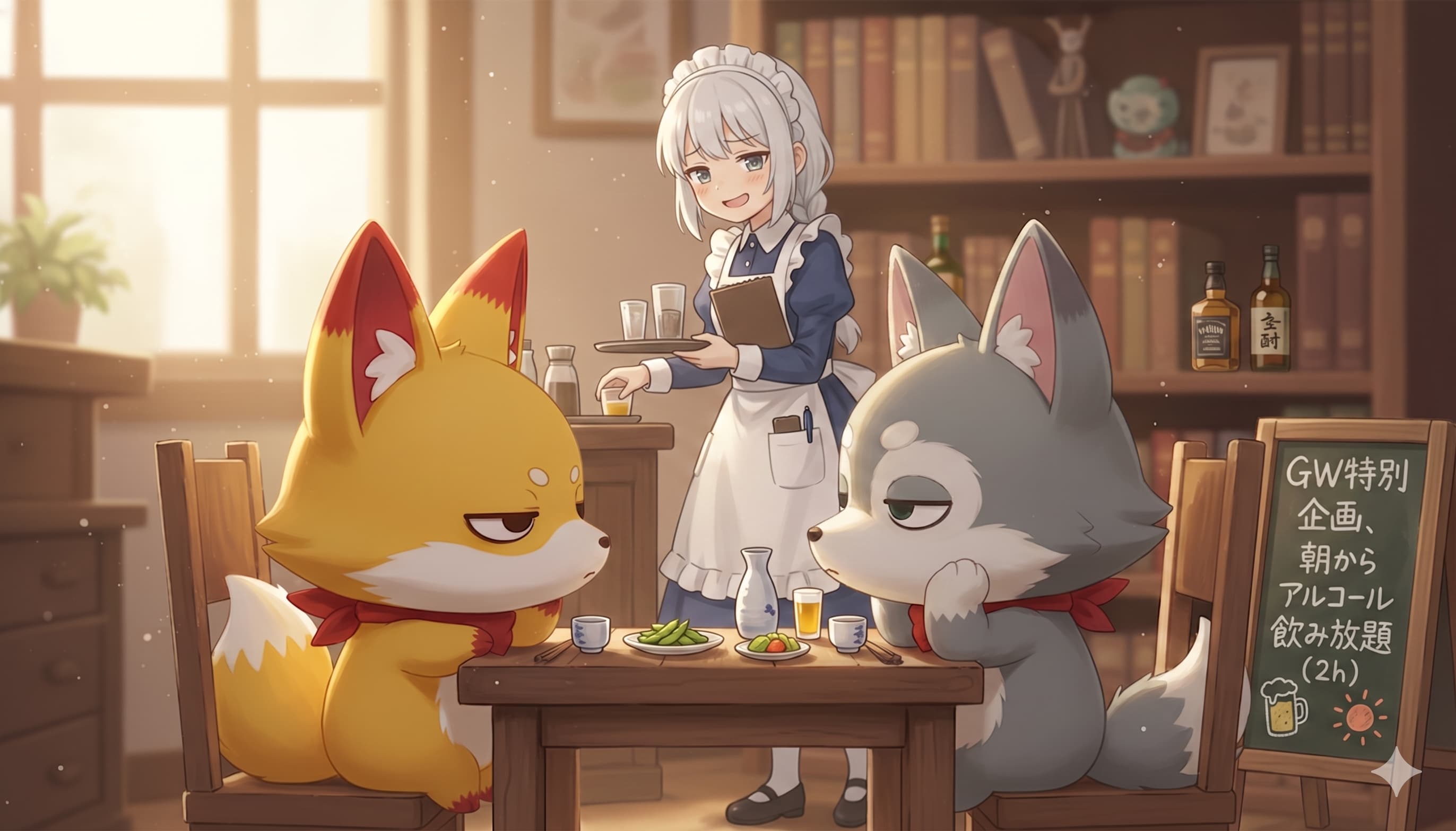 朝から日本酒。 | の人気AIイラスト・グラビア
