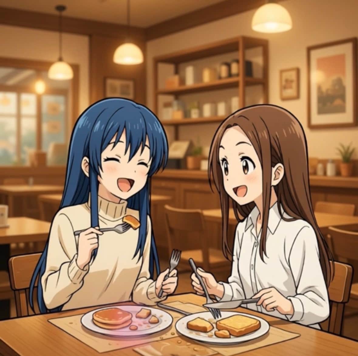 オリキャラとからかい上手の高木さんのランチ😋 | の人気AIイラスト・グラビア