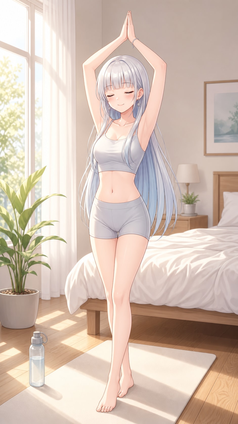 朝のおうちストレッチで、ふぅっと深呼吸