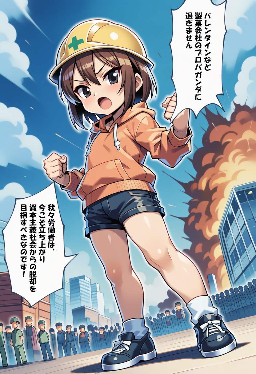 バレンタイン粉砕を訴えるうちの子