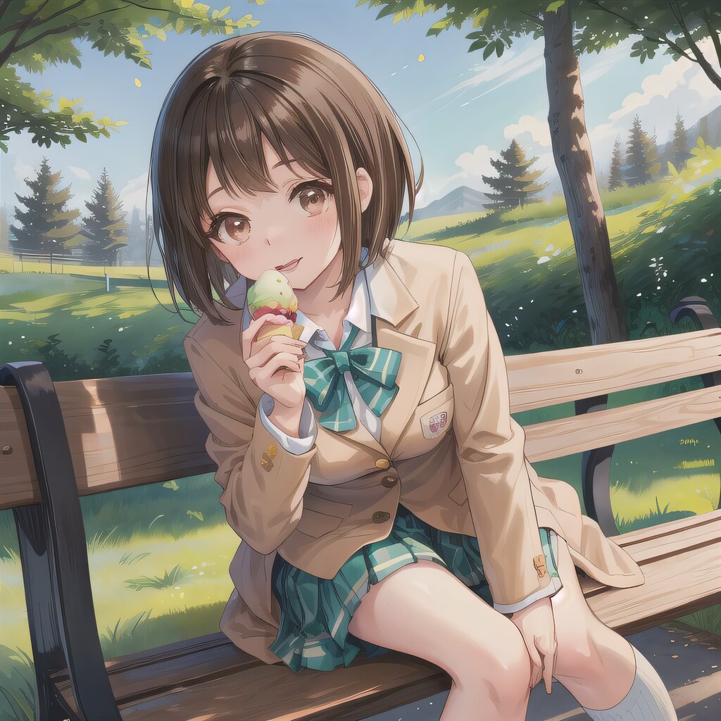 黒髪ボブでブレザーの少女５