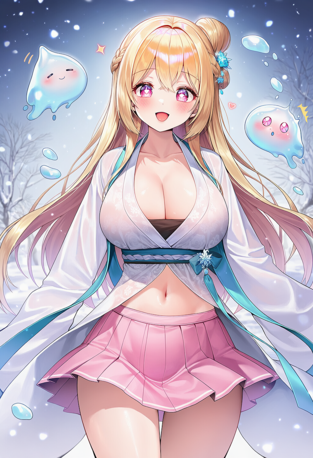 金髪の漢服の美少女