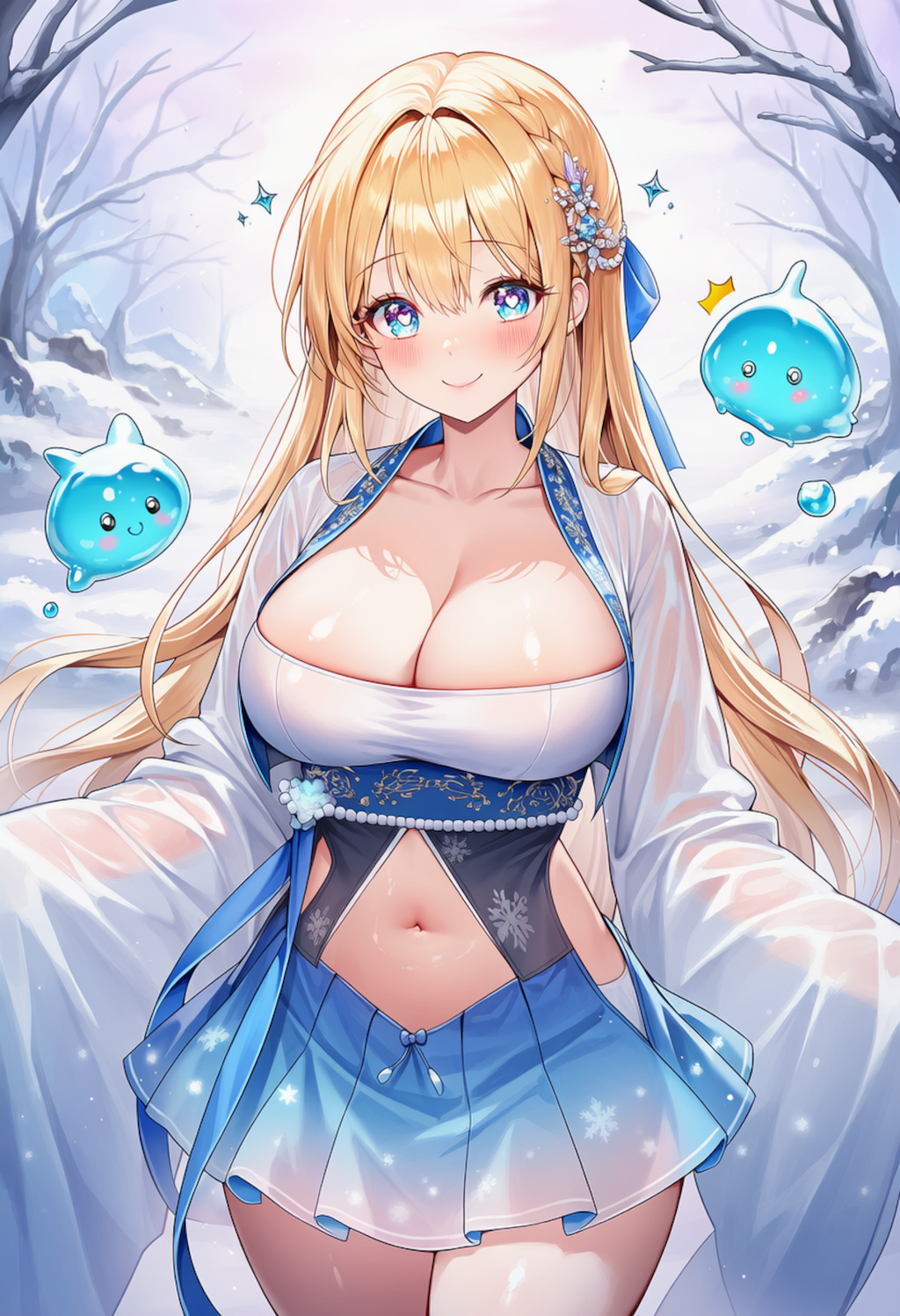 金髪の漢服の美少女