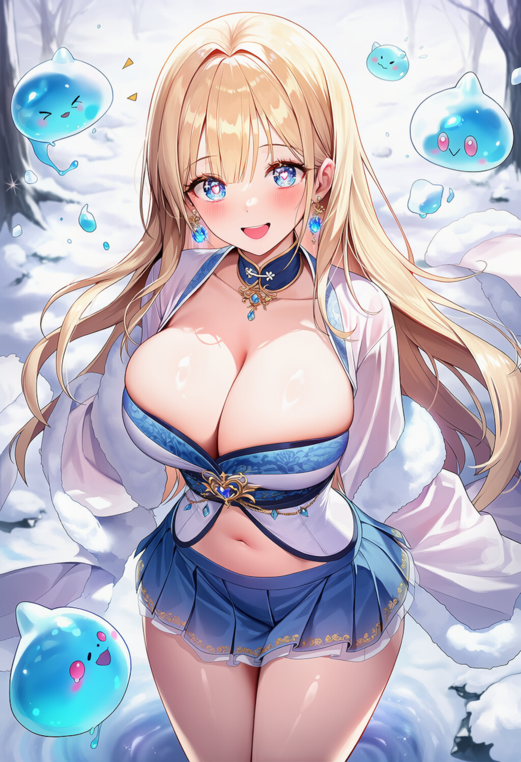 金髪の漢服の美少女