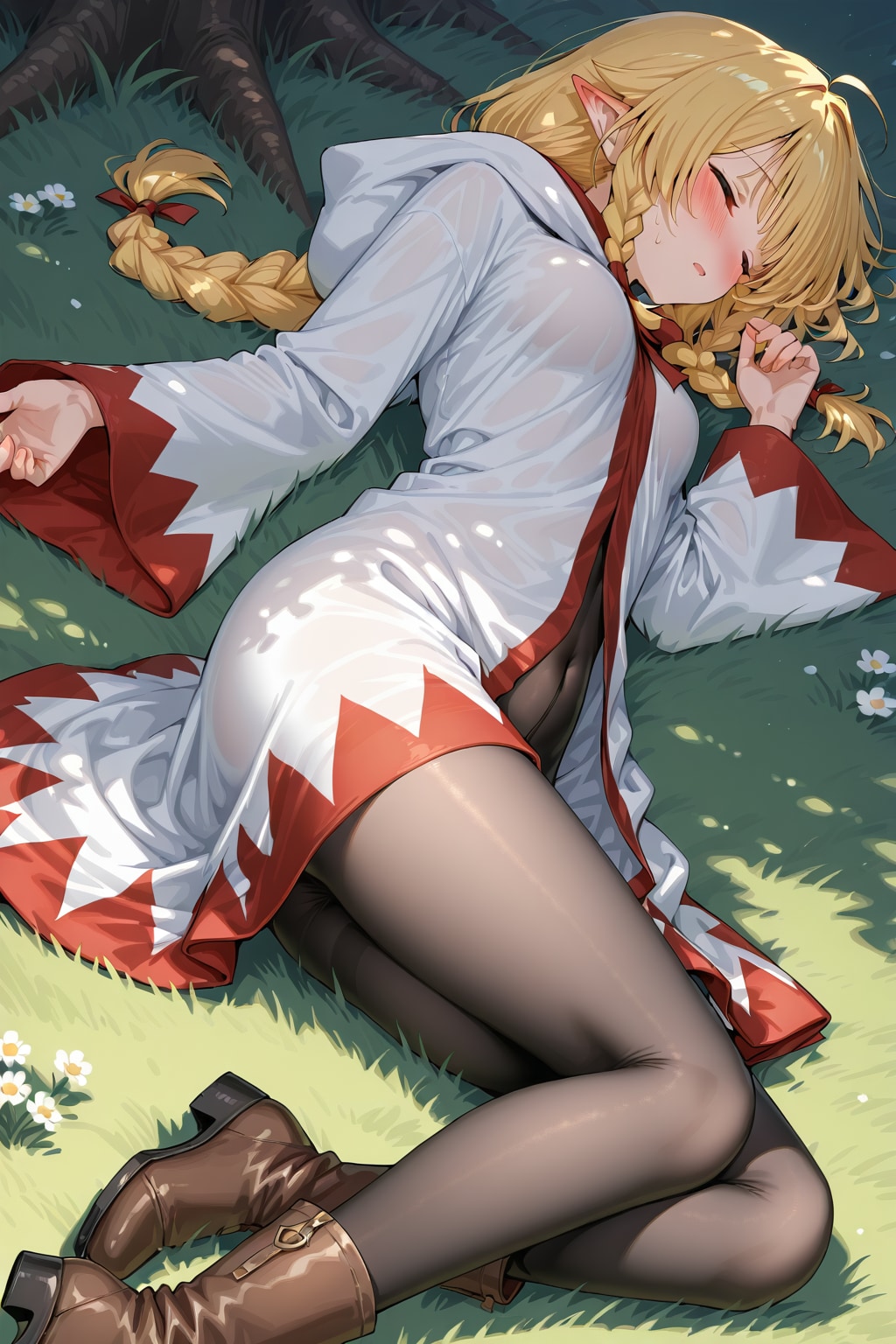 お昼寝中の白魔道士