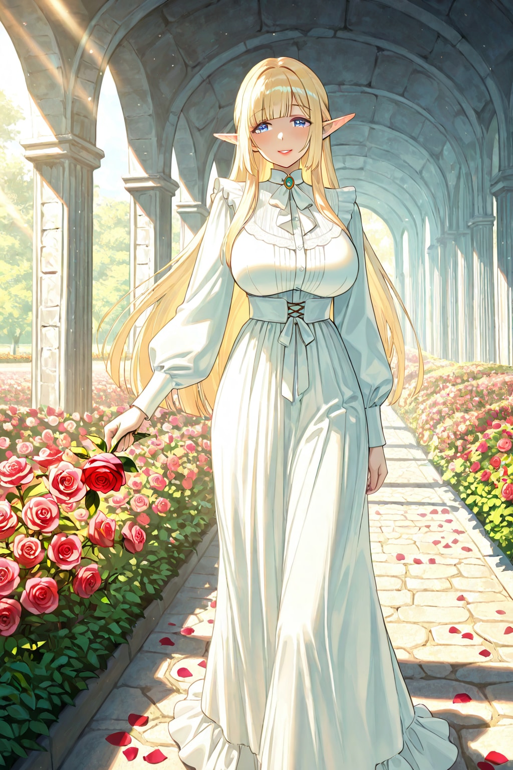 薔薇とお姉さん