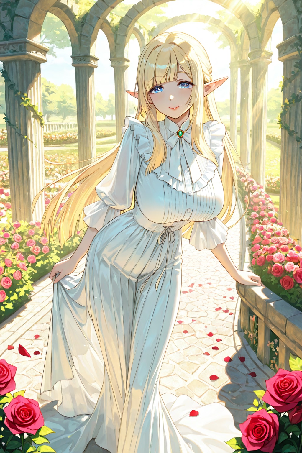 薔薇とお姉さん