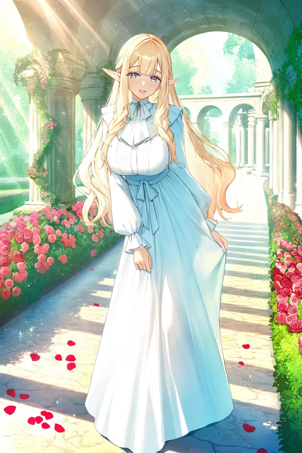 薔薇とお姉さん