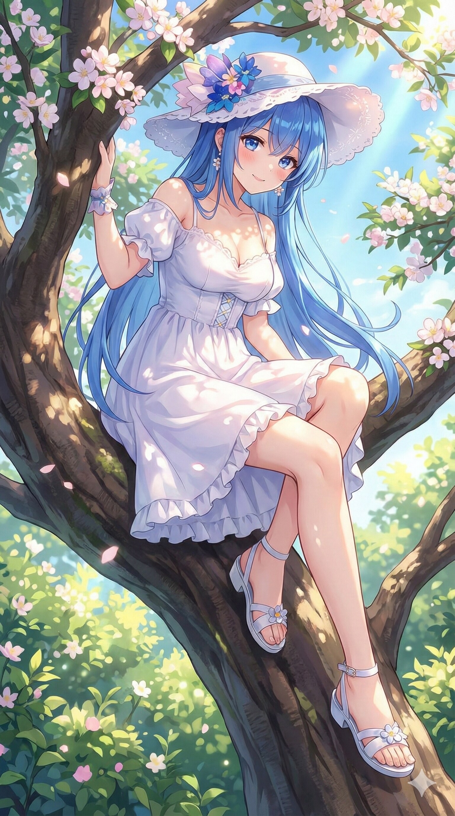 すみれさんは木登りすることを決意しました | の人気AIイラスト・グラビア