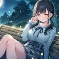 夜の公園はきれいな 2枚目