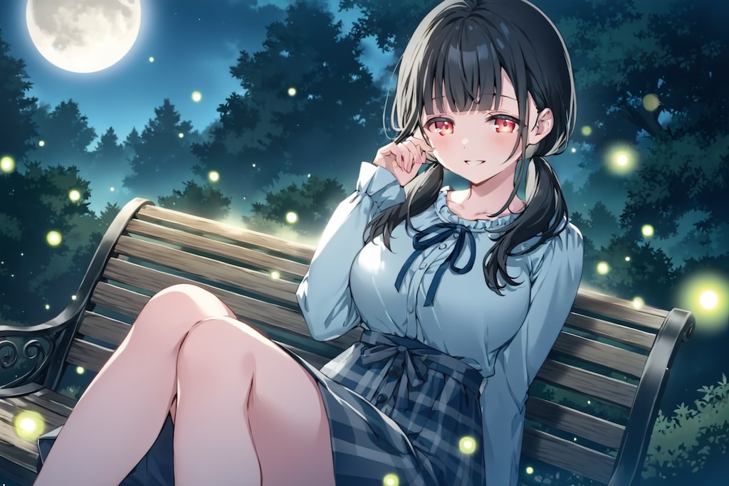 夜の公園はきれいな