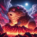ファンタジー油絵アニメ風、炎のマーモット 4枚目
