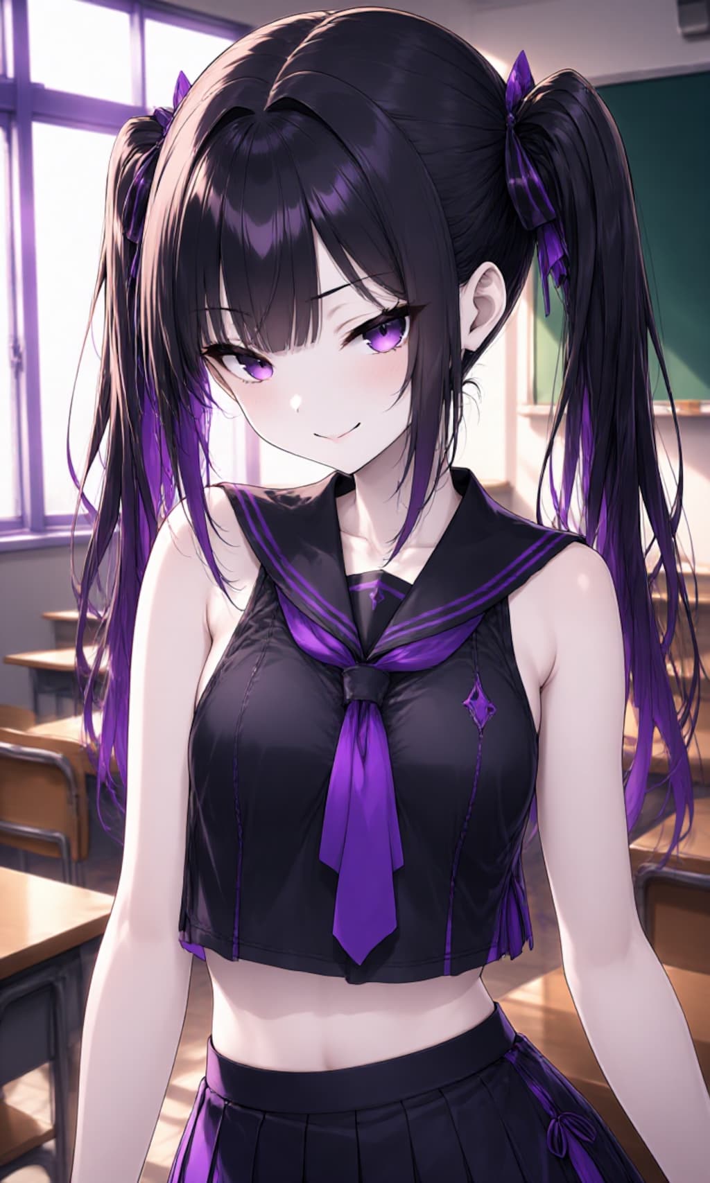 スリーブレスなマオと紅ちゃん