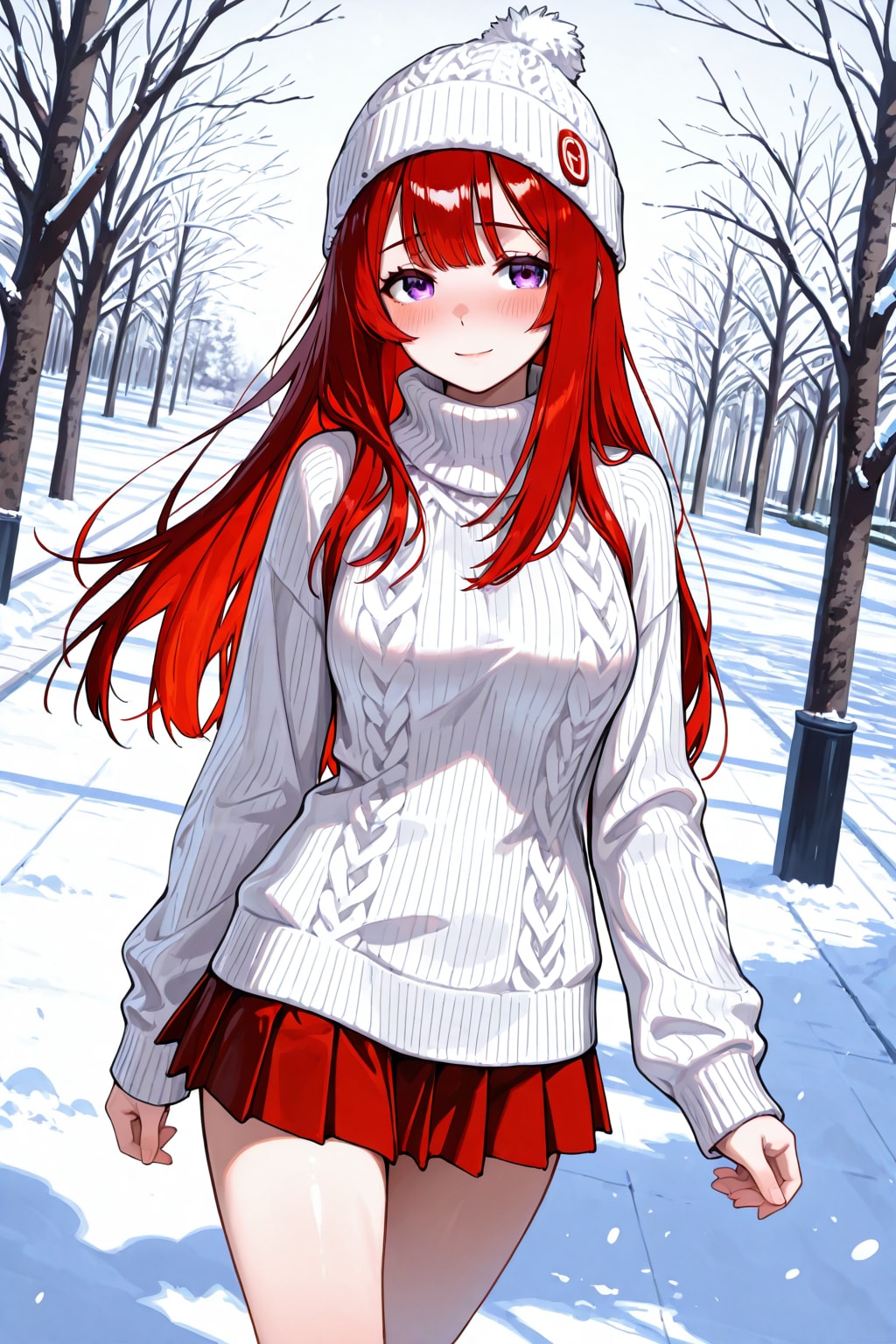 【ＢＯＮＳＡＩ様版】長身美脚赤髪紫目美少女（春夏秋冬）