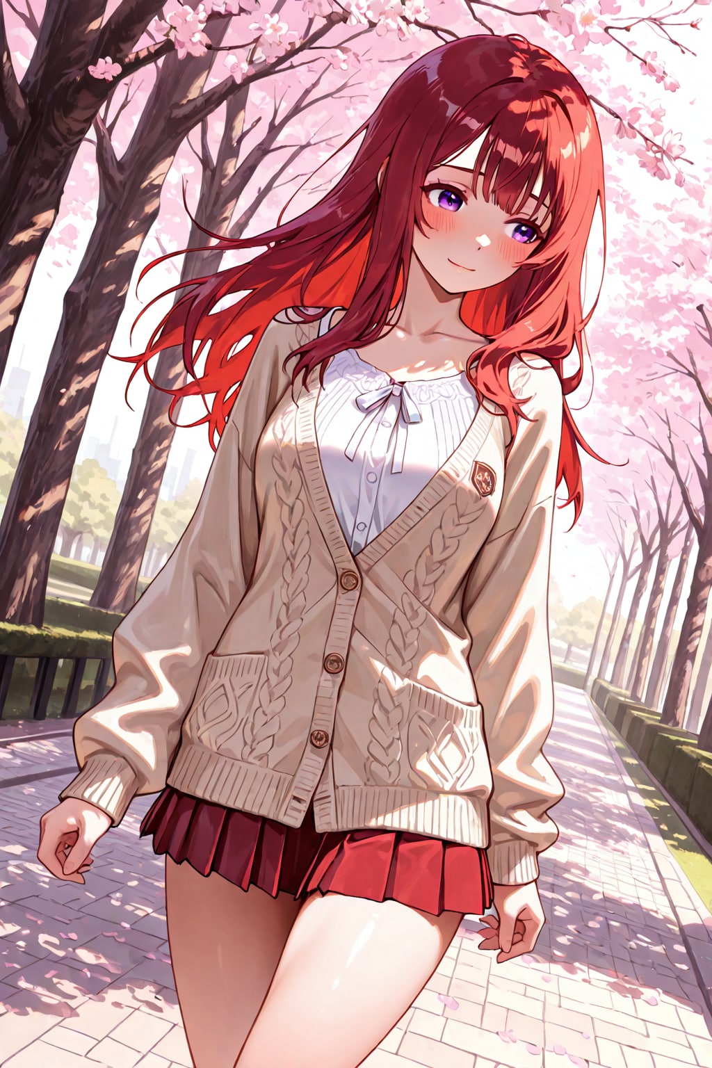 【ＢＯＮＳＡＩ様版】長身美脚赤髪紫目美少女（春夏秋冬）