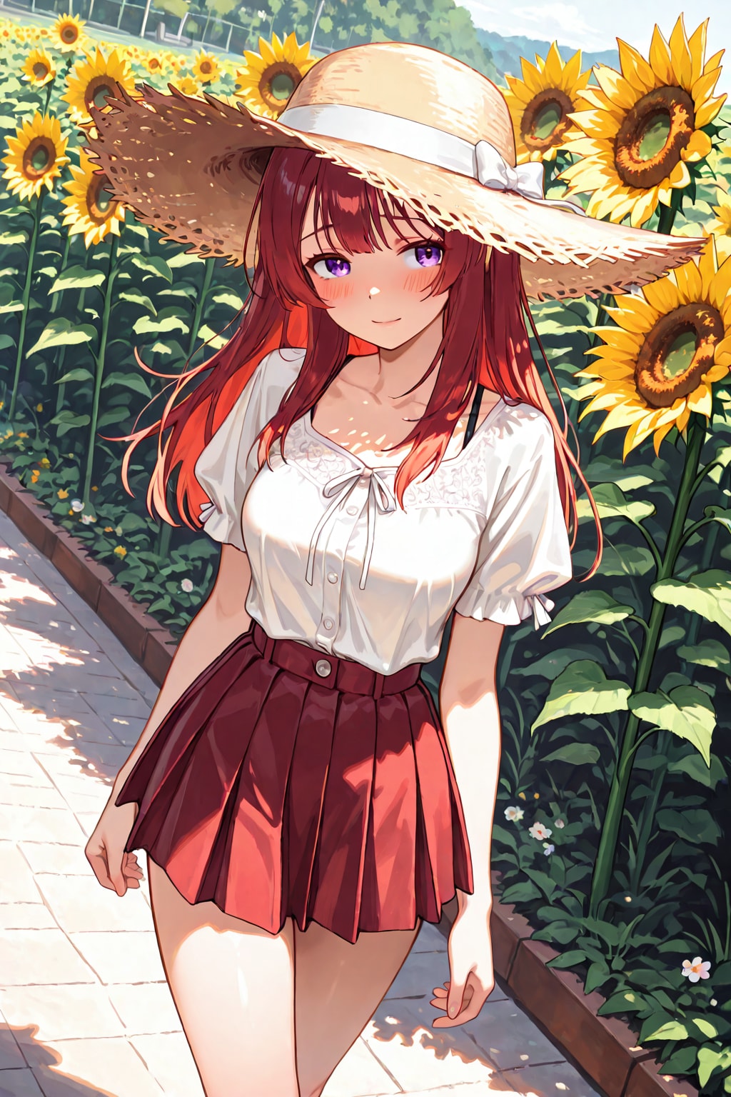 【ＢＯＮＳＡＩ様版】長身美脚赤髪紫目美少女（春夏秋冬）