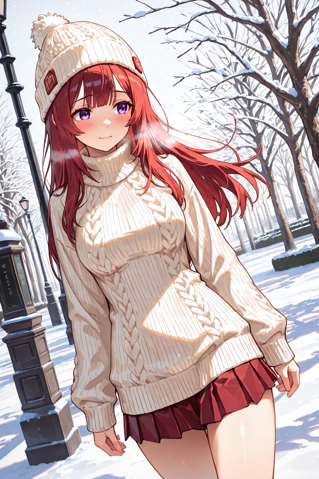 【ＢＯＮＳＡＩ様版】長身美脚赤髪紫目美少女（春夏秋冬）
