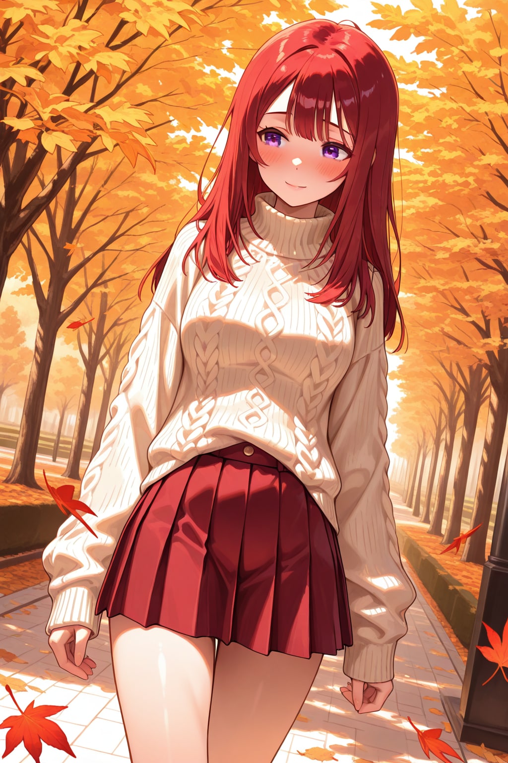 【ＢＯＮＳＡＩ様版】長身美脚赤髪紫目美少女（春夏秋冬）