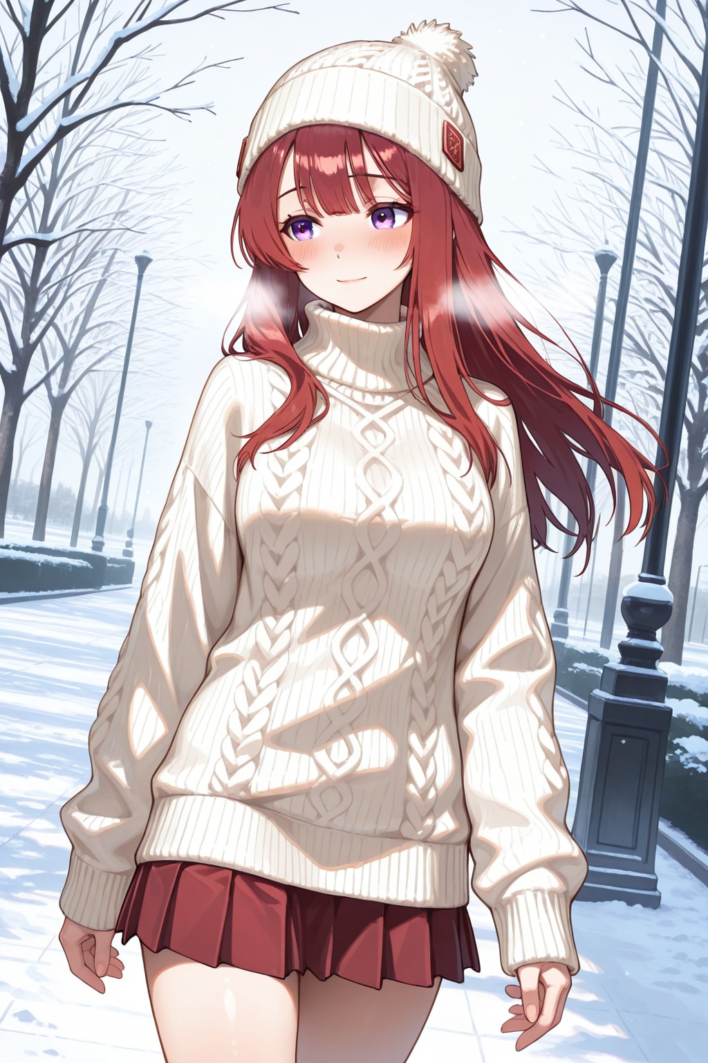 【ＢＯＮＳＡＩ様版】長身美脚赤髪紫目美少女（春夏秋冬）