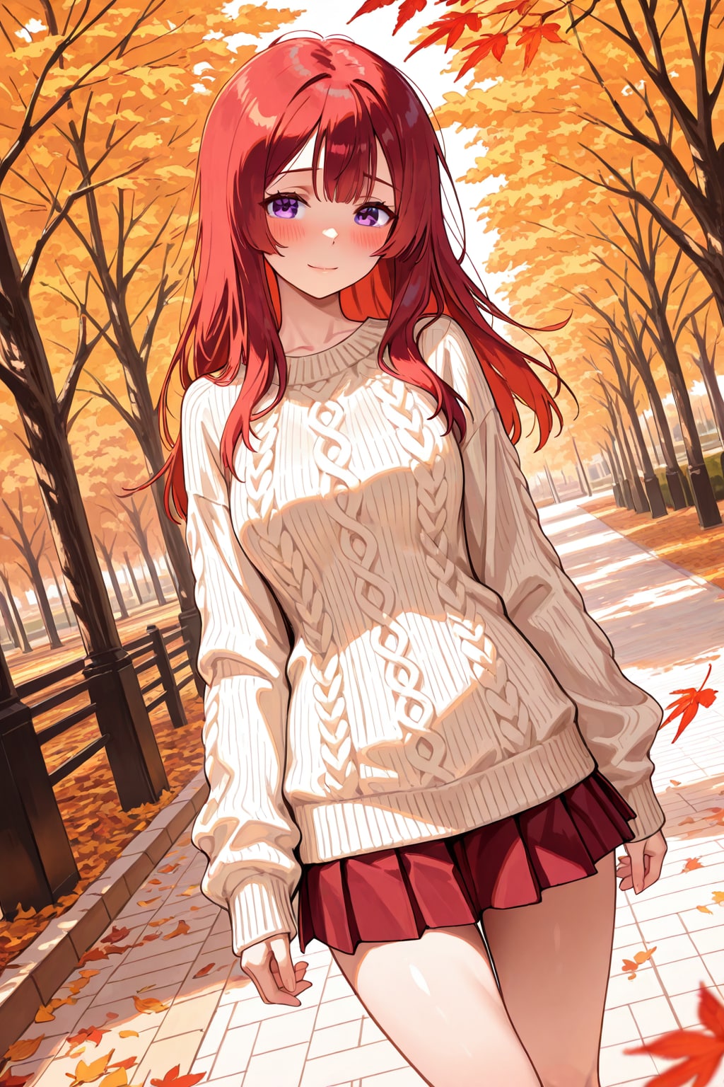 【ＢＯＮＳＡＩ様版】長身美脚赤髪紫目美少女（春夏秋冬）
