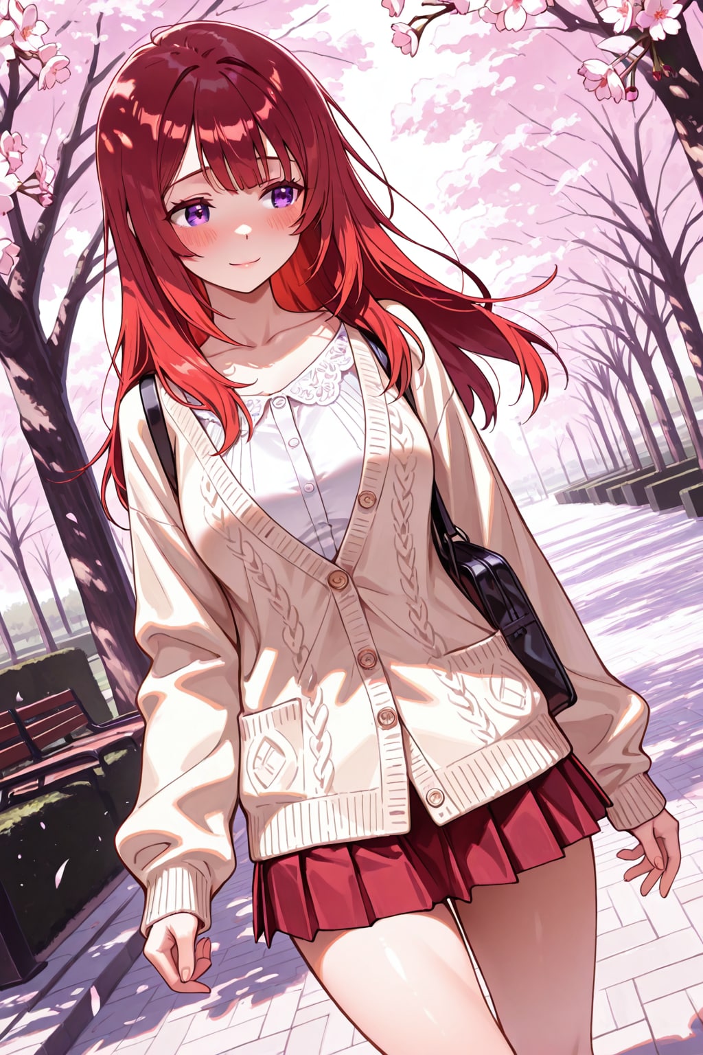 【ＢＯＮＳＡＩ様版】長身美脚赤髪紫目美少女（春夏秋冬）