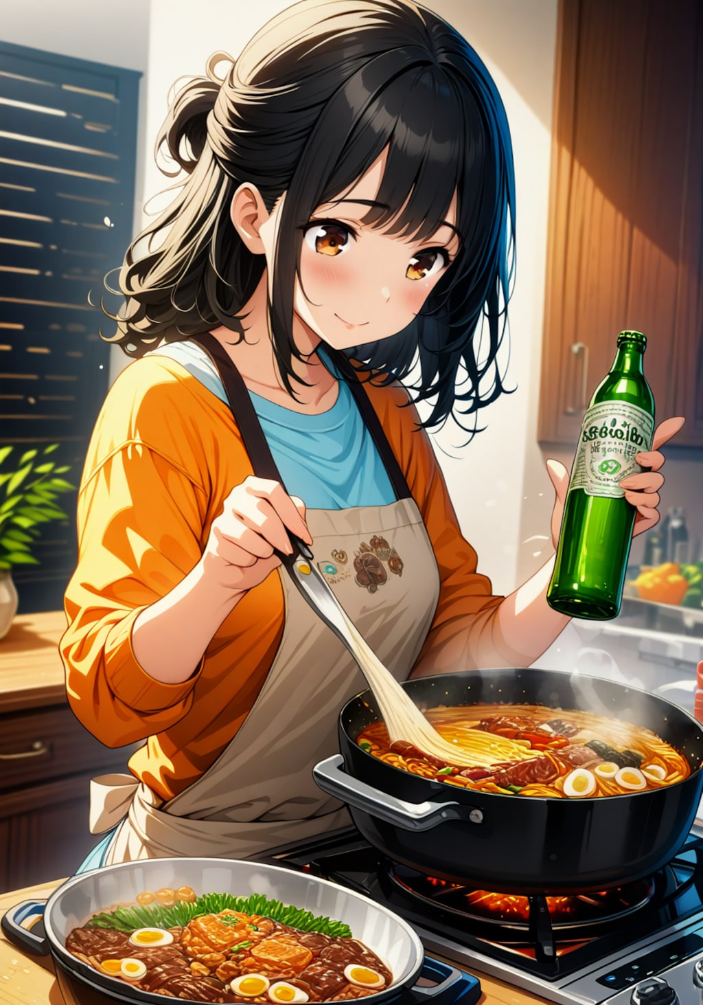 料理中のOLちゃん