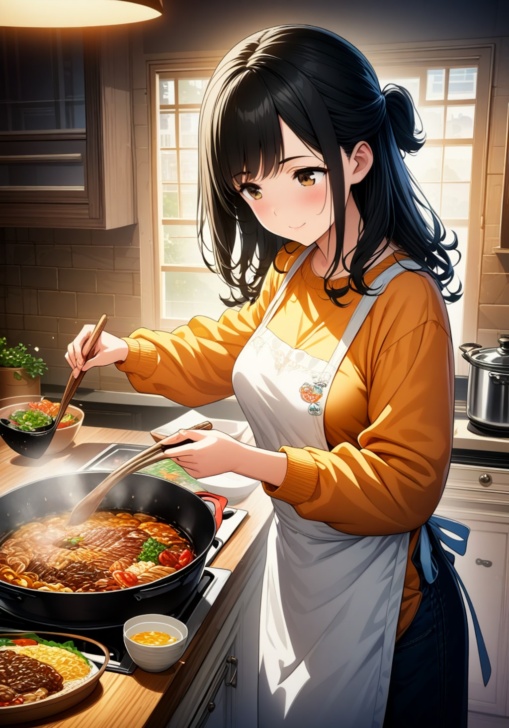 料理中のOLちゃん