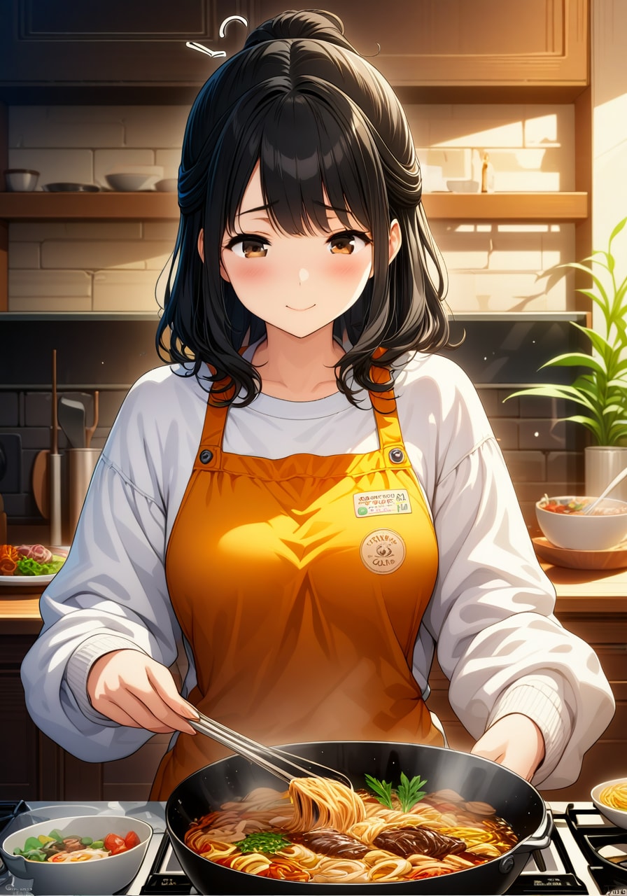 料理中のOLちゃん | の人気AIイラスト・グラビア