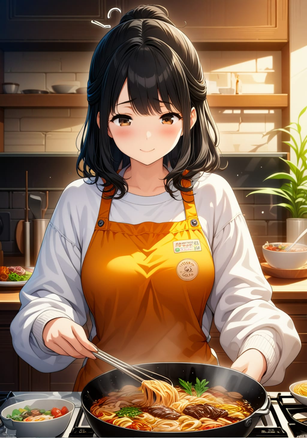 料理中のOLちゃん