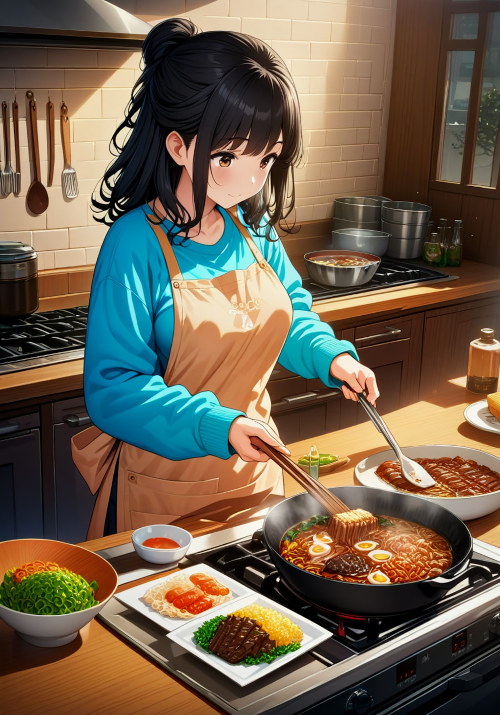 料理中のOLちゃん
