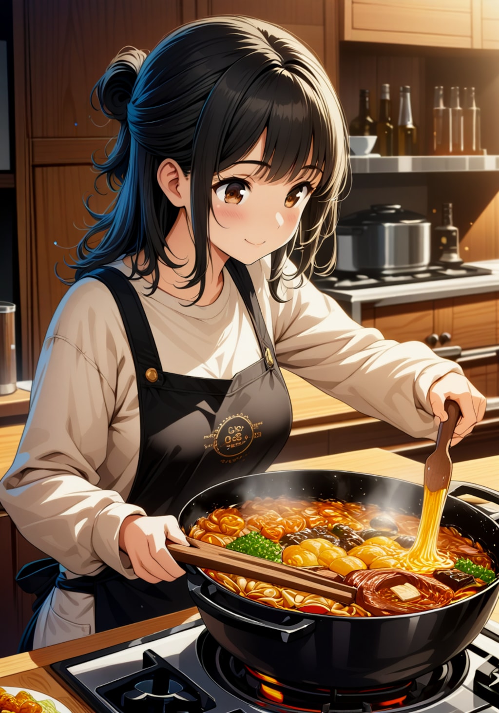 料理中のOLちゃん