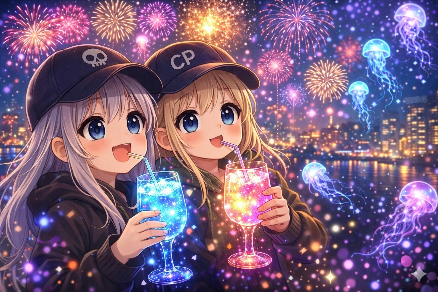 エフェクト飲み会 | の人気AIイラスト・グラビア